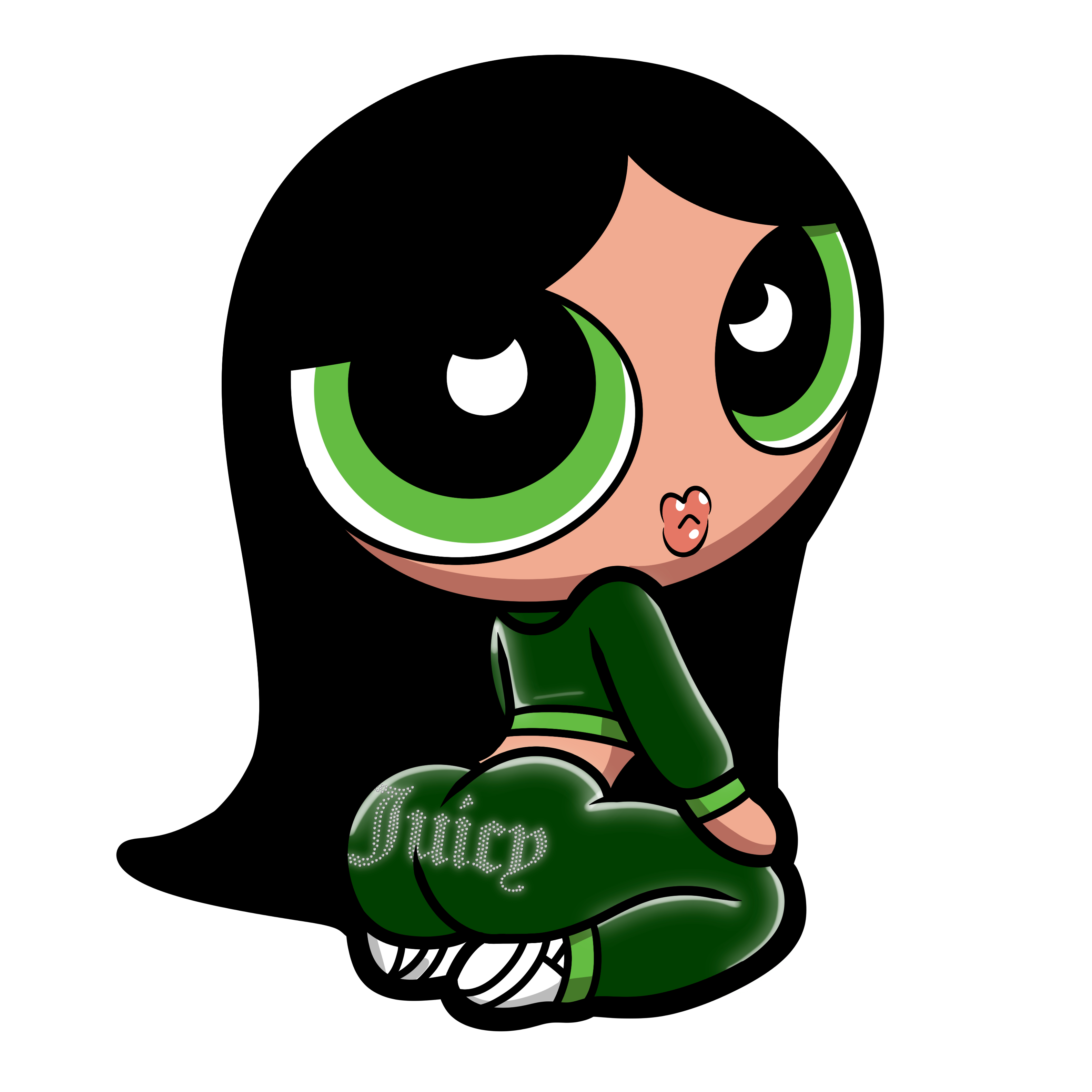 Green Juicy Girl Wallart