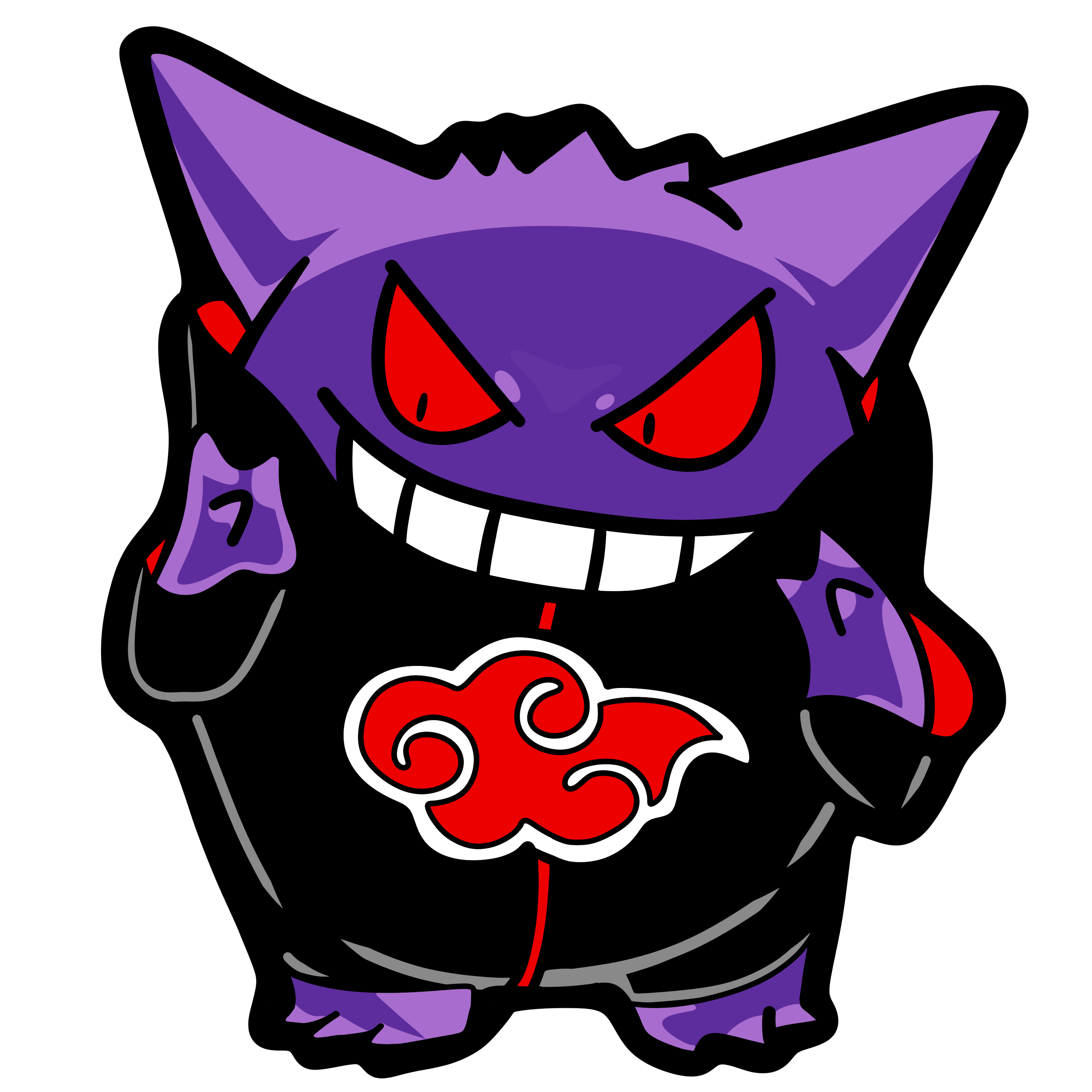 Gengar Akatsuki Wallart