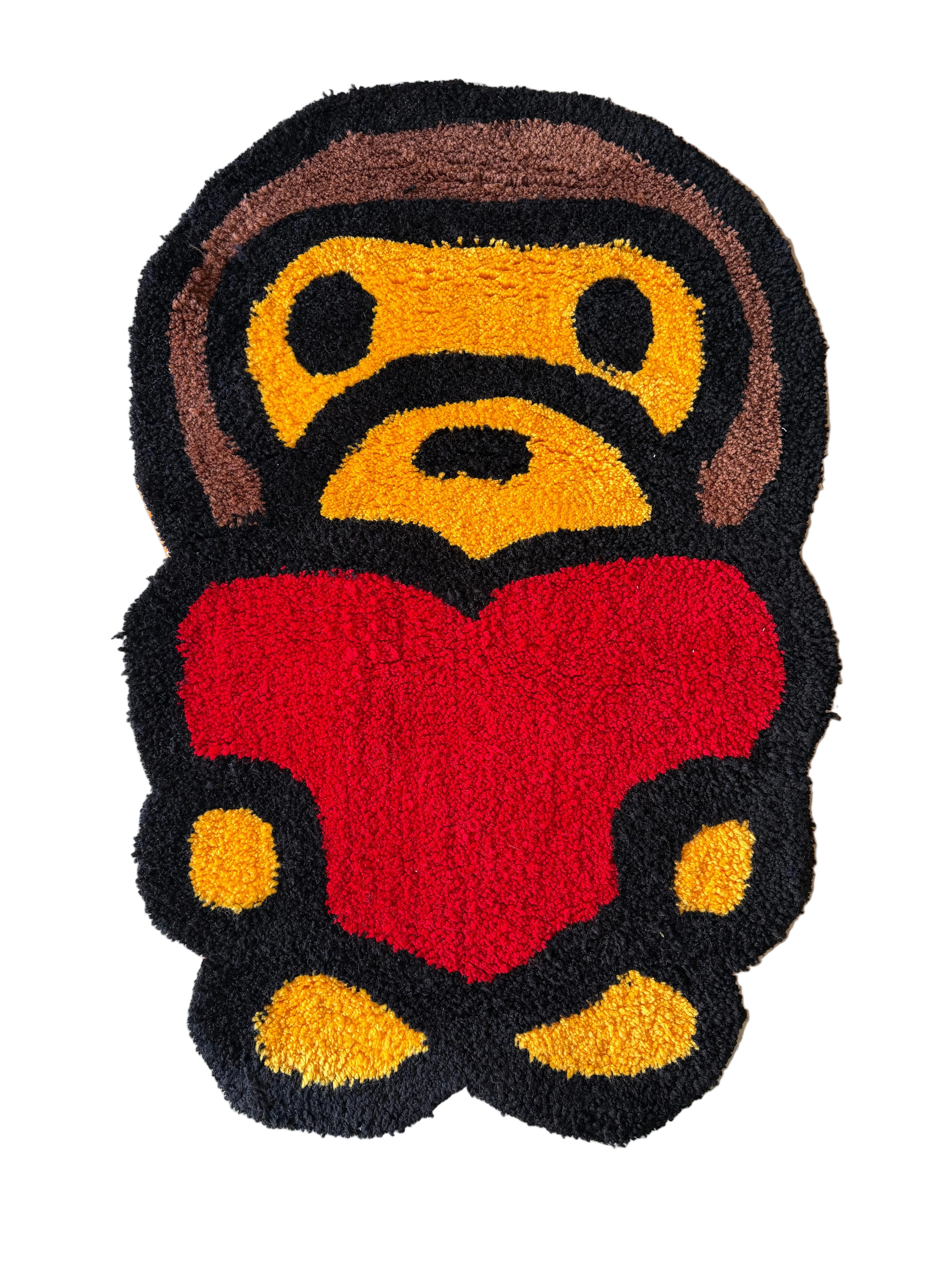 Monkey With Heart Rug