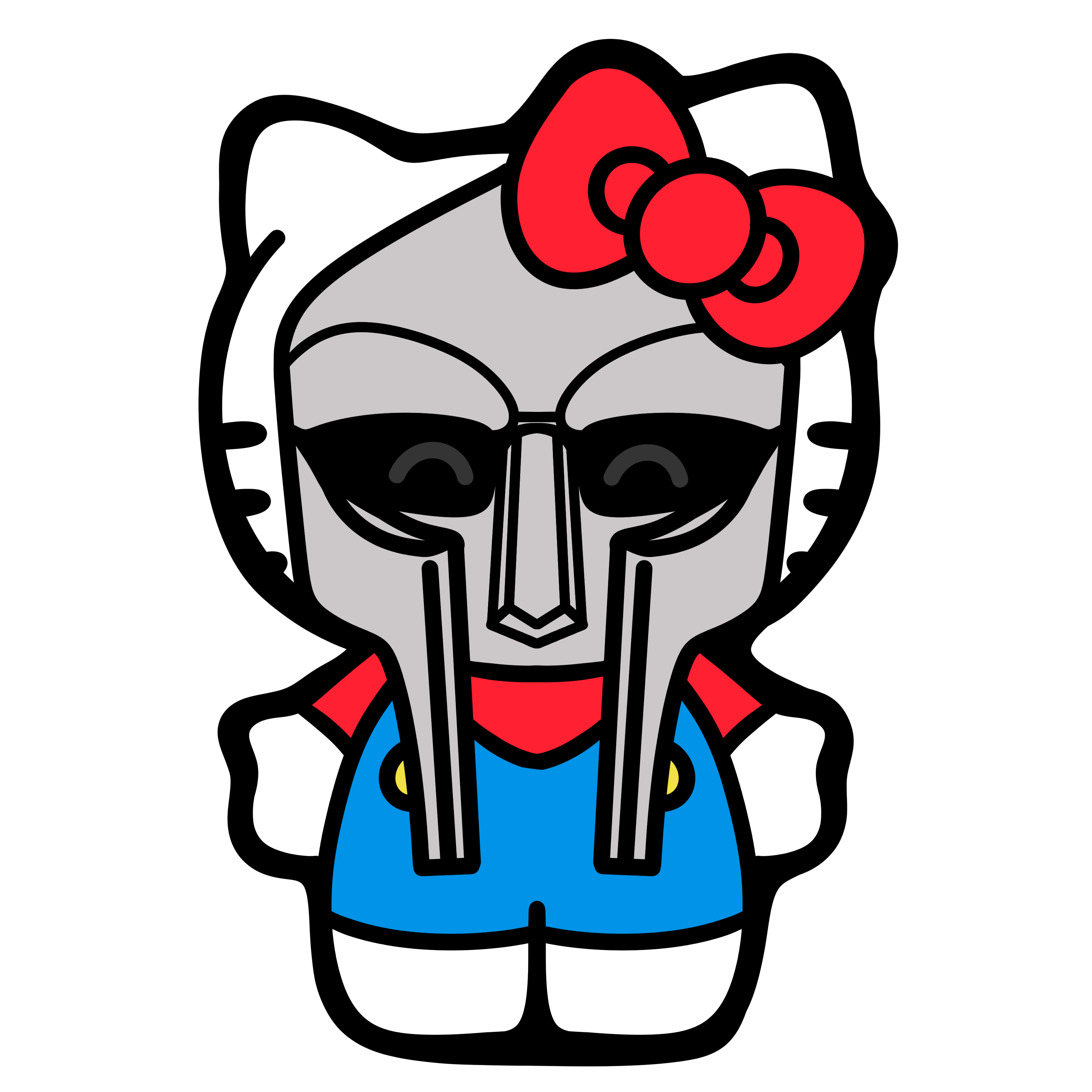 Hello Kitty MF DOOM Wallart