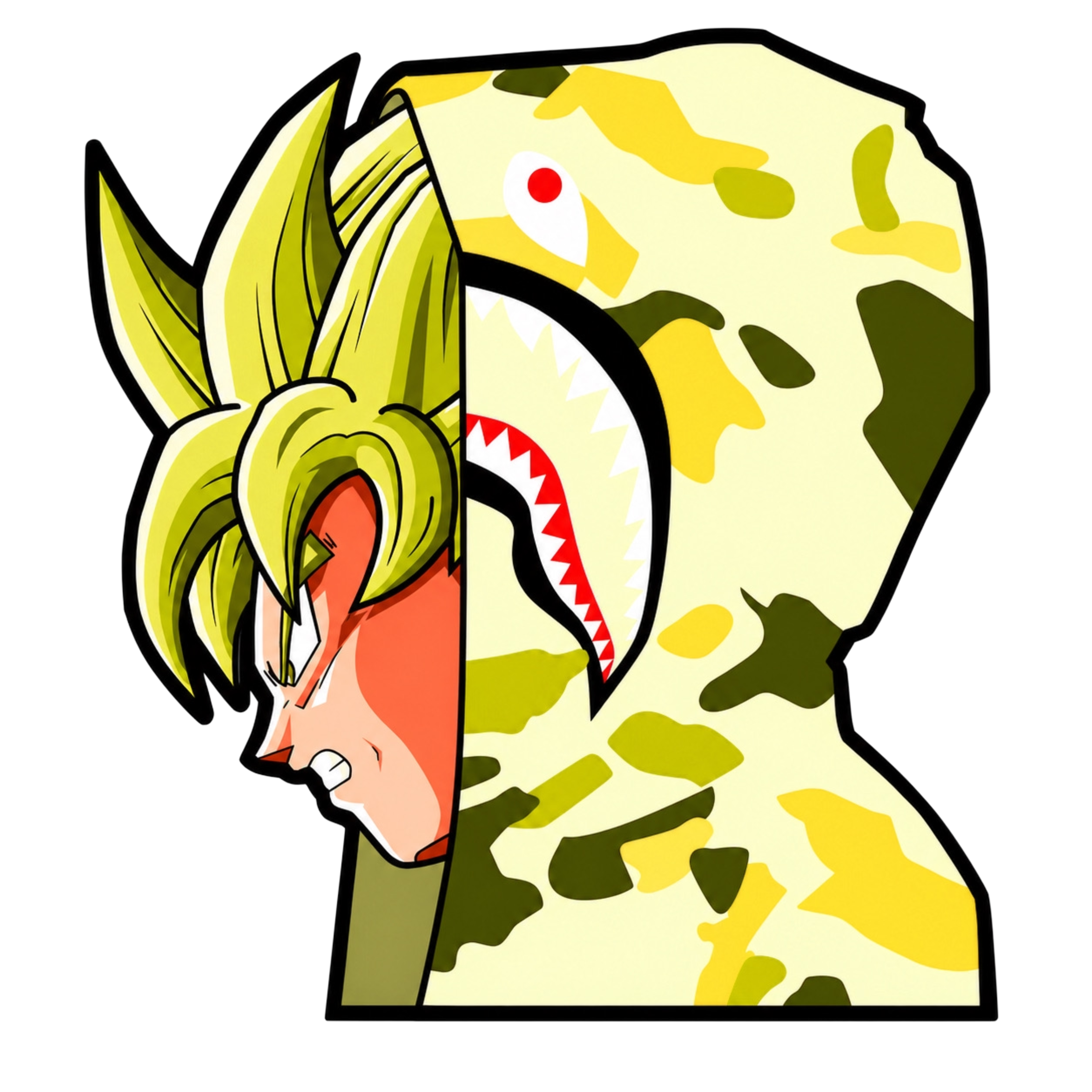 Goku Camo Hoodie Wallart