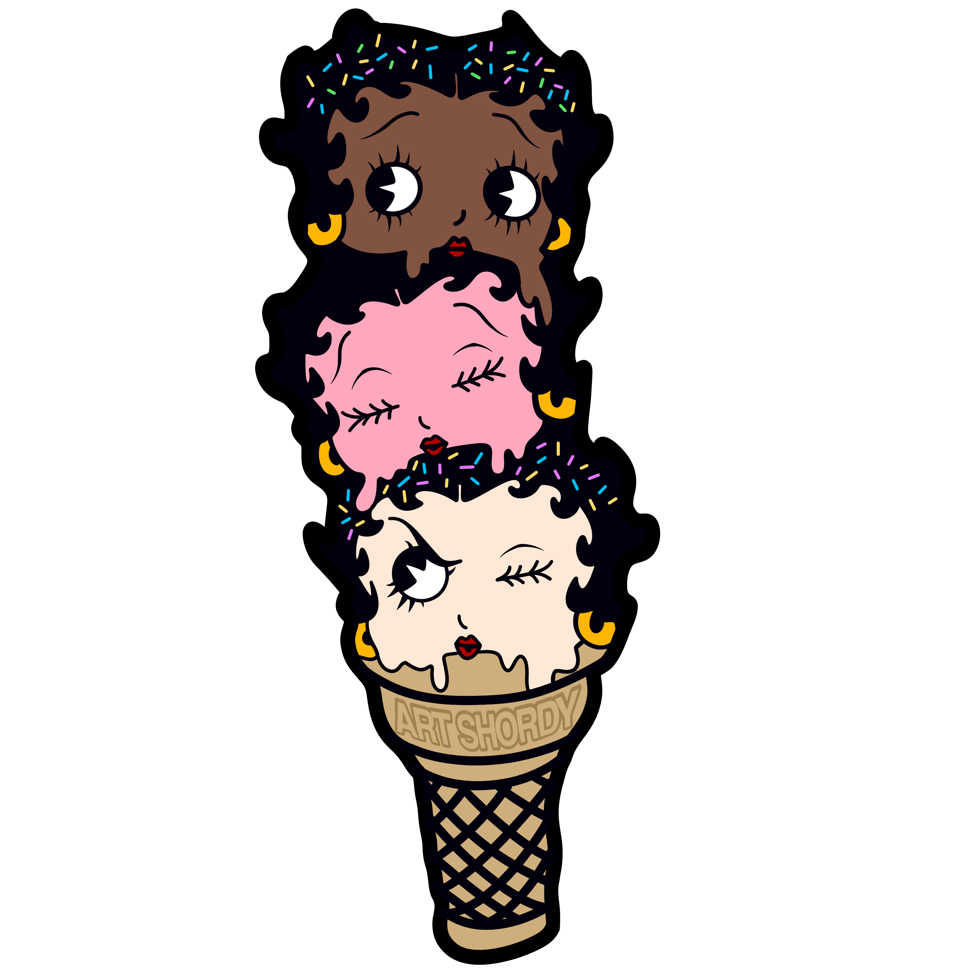 Betty Boop Ice Cream Wallart