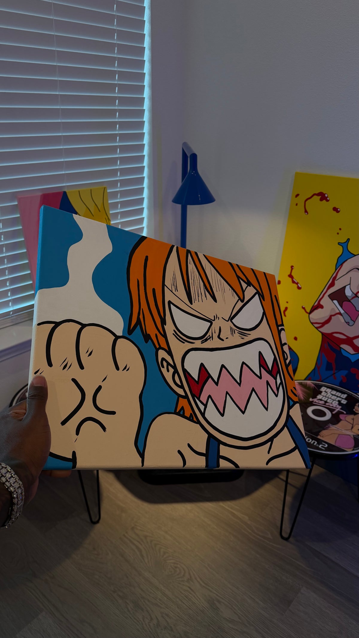 Hand painted Nami canvas